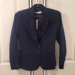 Zara navy one button blazer